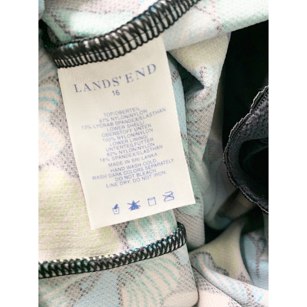 Lands End 16 Floral Tankini Swimsuit Top - Picture 5 of 6